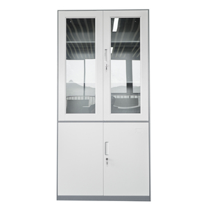 GD WHITE resistente mental doble puerta acero archivador armario archivador tallboy para almacenamiento eficiencia dormitorio gimnasio - Product Image 1