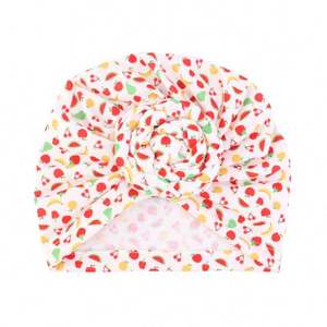 Accessoires pour cheveux personnalisés en gros, style « soft girl », pour enfants de 1 à 3 ans, turban coloré en coton et élasthanne, embossé, unisexe, quatre saisons - Product Image 2