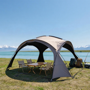 Grande Tente Dôme de Camping avec Parois Latérales Amovibles, Imperméable, pour Camping en Groupe Familial, Pique-nique, Fête, Plage, <span class=keywords><strong>Abri</strong></span> d'Ombrage Extérieur - Product Image 2