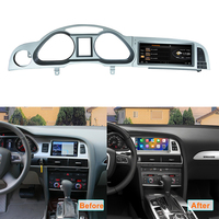 Pantalla de Coche de 8.8 Pulgadas con Carplay, Android Auto, Pantalla Dividida, DSP, GPS y Asistencia de Reversa para Audi A6 2005-2009, 1 Año de Garantía