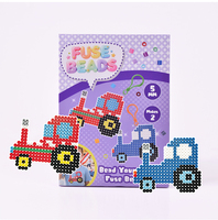 Kit de perles Perler de 5 mm en gros, ensemble de perles à fusionner DIY, motif voiture, jouets éducatifs pour débutants