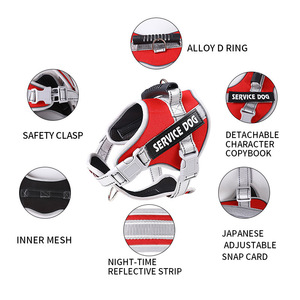 Rompi anjing reflektif, Harness anjing tanpa tarik, rompi anjing reflektif, nyaman, Harness hewan peliharaan dapat disesuaikan, dengan pegangan untuk berjalan di luar ruangan - Product Image 4