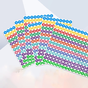 Etichette Adesive Rotonde Ecologiche in Carta Colorata con Numero di Serie per Imballaggi - Product Image 1