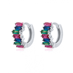 Pendientes Pequeños de Plata de Ley S925 con Circonita, Modernos y Combinables, Tendencia en Joyería 2021 - Product Image 2