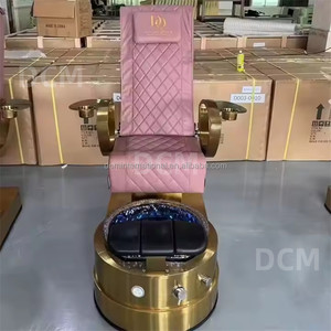 <span class=keywords><strong>Popular</strong></span> plomería rosa y oro pie Spa estación manicura pedicura silla con masaje para salón de uñas - Product Image 2