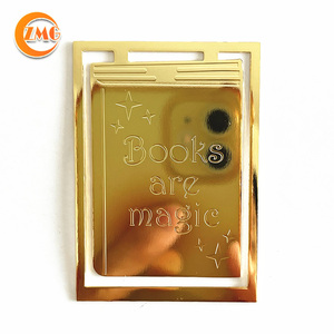 Marque-page en métal personnalisé plaqué or de haute qualité, mignon et compact, vente en gros - Product Image 3