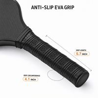 Raquette de paddle professionnelle de qualité supérieure, épaisseur 13 mm, matériau hybride, corps large, design sans bordure, surface en graphite