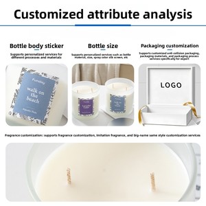 Couvercle en aluminium blanc givré pour petit lot <span class=keywords><strong>Cire</strong></span> de <span class=keywords><strong>soja</strong></span> environnementale à double mèche HTP de grande capacité - Product Image 4