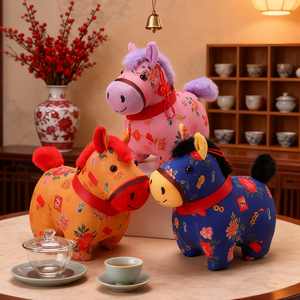 Porte-clés et breloque de sac Mascotte Cheval dansant Dragon Phénix, Meilleure vente, Année du Cheval 2026, Cadeau, Vente en gros - Product Image 4