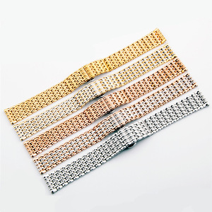 Correas de Reloj de Acero Inoxidable 316L Ultrafinas de 9 Eslabones Jialan, Aptas para Hombres y Mujeres, para Relojes <span class=keywords><strong>Longines</strong></span> - Product Image 1