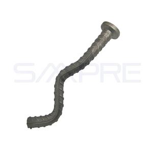 Ancrage mural sphérique à queue ondulée courte en acier – Design contemporain pour fixation murale - Product Image 6