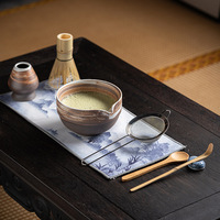 Astief – Kit de fouet et bol à matcha en céramique artisanale, coffret cadeau, ensemble de bols à matcha en poterie rustique