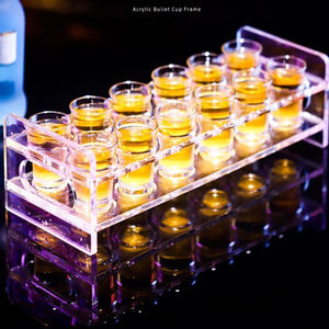 Lot de 6 verres à liqueur fantaisie de 45ml avec plateau de service en résine pour whisky, vin et <span class=keywords><strong>tequila</strong></span> - Product Image 3
