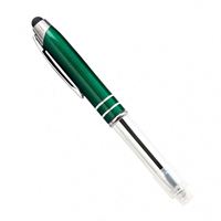 Stylo bille 3-en-1 avec stylet et LED, encre noire 1,0 mm, métal, personnalisé pour écrans tactiles, bureau, maison, cadeau promotionnel