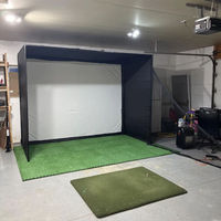 Simulateur de golf PGM personnalisable pour intérieur/extérieur avec filets de taille personnalisée, cadre d'écran de frappe pour l'entraînement