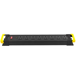 8 outlet long metal electric extension board socket power strip