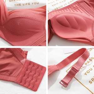 Soutiens-gorge sexy en dentelle push-up sans armatures pour femmes avec bretelles réglables, motif uni, coupe 3/4, sous-vêtements - Product Image 4