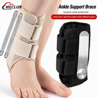 Attelle de cheville OEM compatible avec les chaussures, en aluminium, réglable avec fermeture auto-agrippante, pour la course, le basketball et les activités de plein air