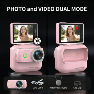 Mini Cámara Deportiva Magnética con Pantalla Abatible, Portátil, para Casco, Bicicleta, Ciclismo y Deportes al Aire Libre - Product Image 6