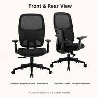 Chaise de bureau ergonomique moderne de haute qualité, réglable, en tissu, pour hôtel et bureau, certifiée BIFMA