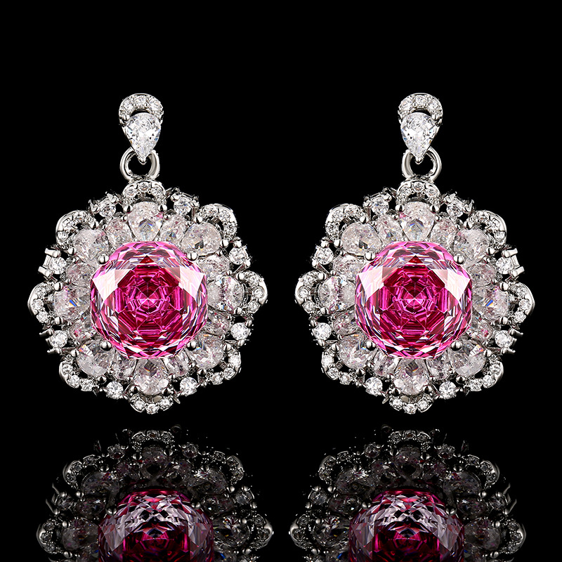 rose red-earrings