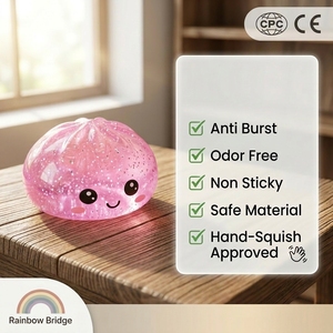 Juguete Blandito Gigante de Malta Transparente Súper Elástico con Purpurina, Juguetes Squishy - Product Image 5