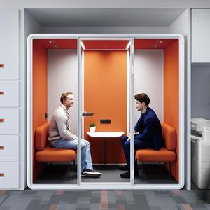 Elegante Cabina de Oficina Insonorizada de 2 Plazas para Reuniones Empresariales Confidenciales - Product Image 1