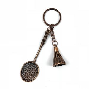 Metal Badminton Racket Keychain Vintage <b>Mini</b> Sports Keyring for Women Men Car Key Chains <b>Backpack</b> Pendant Novelty Gifts - Product Image 4