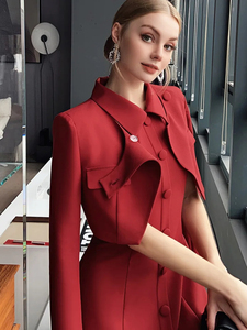 Yuhong Tailor <span class=keywords><strong>Shop</strong></span> - Jupe plissée unie moulante au-dessus du genou, style français, style célébrité, deux pièces pour femmes - Product Image 5