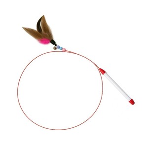 Super lungo eco-friendly piuma gatto stuzzicare bastone con campana e giocattolo interattivo per animali domestici per le vacanze di capodanno Meow <span class=keywords><strong>Play</strong></span> resistenza - Product Image 1