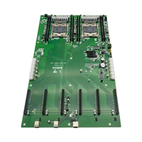 Carte mère d'ordinateur double Xeon E5 LGA2011-3 Single Lan DC Input 8 DDR4 Sata Msata 6 PCI-E M.2 pour serveur