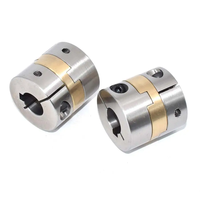 Accouplement d'arbre flexible en aluminium et acier 45 # Mâchoire rainurée en prune pour connecteur de moteur de machine de construction Support personnalisé OEM