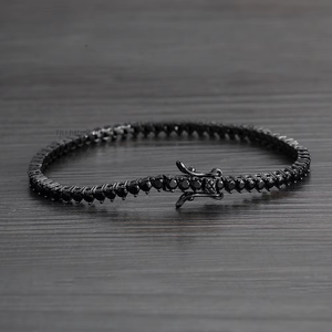 Black Tennis <b>Bracelet</b> 2.5mm3 Claw <b>Copper</b> Zircon Black Tennis Chain Tanjing Fashion Lijing Necklace - Product Image 3