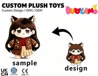 Peluche personnalisée Chat Fille, Jouet Mignon en Peluche, Poupée Anime pour Collection, Cadeau, OEM ODM, Peluche Chat Fille Personnalisée
