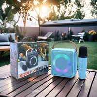 Haut-parleur sans fil portable de haute qualité, mini home cinéma, microphone karaoké, lecteur audio extérieur, batterie intégrée, basses puissantes, RGB