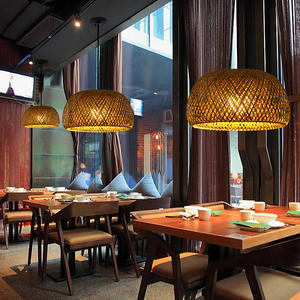 Luci pendenti in Rattan intrecciate in stile sud-est asiatico lampade a sospensione lampadario eleganti - Product Image 4