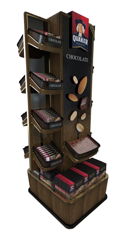 Custom Made Metal Wire Cereal Display Candy Snack Display Stand Chocolate Display Rack for Wall Fixing Retail Shop — view 6