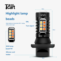 Feux LED de recul pour voitures Tcart Dual Color Switchback 1156 Ba15s 7443 1157 3157 BA15D Car Canbus T20 36 SMD 3030 Drl