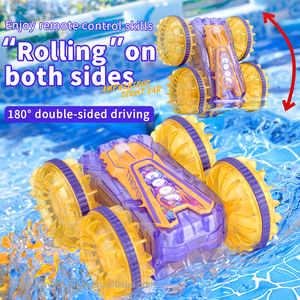 Ept 2.4G 4CH đổ bộ diễn viên đóng thế xe đèn trong suốt bánh xe RC Đồ chơi phổ biến Kid thuyền nước bãi biển hồ bơi điều khiển từ xa xe - Product Image 1