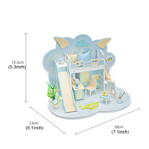 Iecreate fai da te in miniatura casa P-1004 Baa Little N 3D Puzzle in legno giocattolo Kit Mini stile assemblaggio in legno fatto a mano - Product Image 6