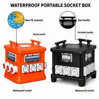 Boîte de distribution d'alimentation portable étanche IP65 en ABS, boîte de jonction électrique anti-poussière pour usage extérieur et industriel