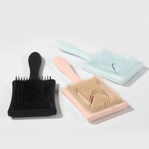 แปรงหวีผมทรงสี่เหลี่ยมแบบซี่กว้างแปรงขนแข็งแบบพกพาสะดวก - Product Image 5