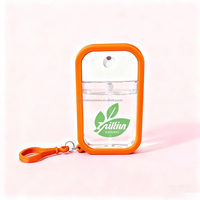 Handdesinfektions-Sprühnebel, Reise-Desinfektionsprodukt, Sprühflasche, Plastikflaschen mit Logo-Halter, 35ml Sprühflasche
