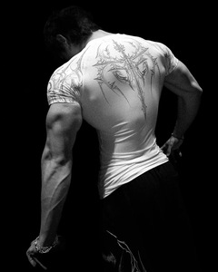 T-shirt pour homme imprimé sur le devant et le dos, motif Devil <span class=keywords><strong>Line</strong></span> Draft Spider, transfrontalier 2026, séchage rapide, vintage, manches courtes, été - Product Image 2