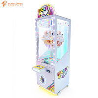 Machine à capsules à monnayeur pour cadeaux, jeu d'arcade commercial avec lumières LED colorées et vitrine transparente pour centres commerciaux