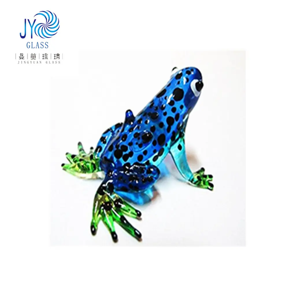 Vetro soffiato fatto a mano piccolo animale murano Lampwork vetro in miniatura animali decorazione pesce rana delfino uccello figurine ornamenti