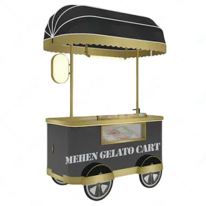 Nuovo Design Display Food Bike macchina per Gelato dolce arrotolata con congelatore cina fornitura rimorchio produttore Mobile