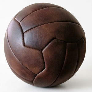 100% High Quality Leather Vintage Soccer Balls <b>Hand</b> <b>Stitched</b> Brown Soccer Balls Original Classic Retro Ball Supplier - Product Image 1