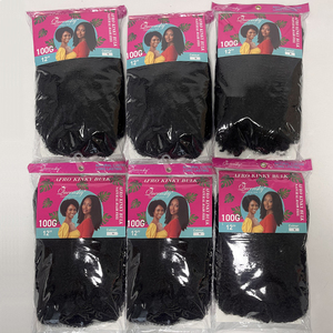 Dropshipping 12Inch 100G Afro Kinky Số Lượng Lớn Tóc Không Có Sợi Ngang Giống Như Nguyên Con Người Tóc Số Lượng Lớn Mở Rộng Cho Bện Afro Twis mù<span class=keywords><strong>a</strong></span> xuân - Product Image 2