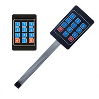 En stock – Clavier matriciel 3x4 à 12 touches, interrupteur à membrane, bouton d'extension pour microcontrôleur, autocollant de surface en film PET 74x113mm – Livraison gratuite